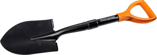 BLACK+DECKER Schep - 67 CM - 800 GR - Roestvrij - Koolstofstalen Kop en Glasvezel Handvat - Zwart van BLACK+DECKER
