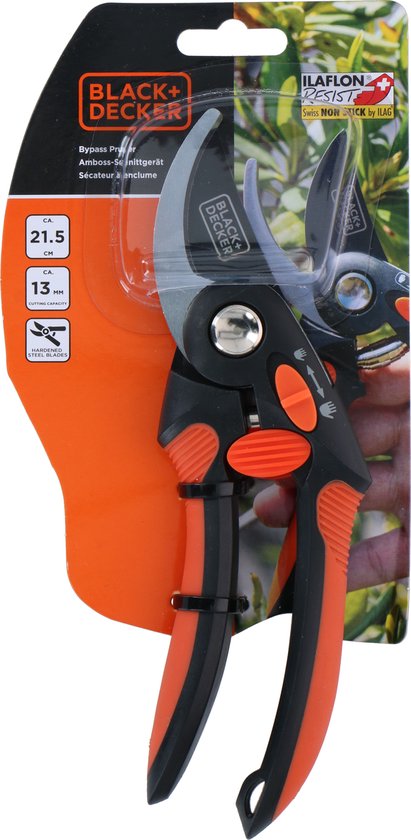 BLACK+DECKER Snoeischaar 13 MM - Takkenschaar Ergonomische Handgreep - Zwart van BLACK+DECKER