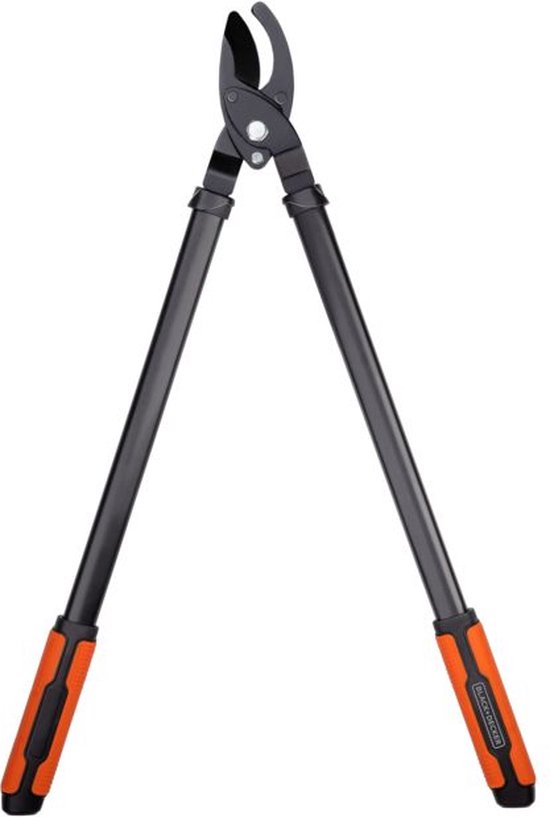 BLACK+DECKER Takkenschaar - Snijcapaciteit 38MM - Snoeischaar van 72CM - Met Anti-Kleeflaag op Snijbladen - Zwart/Oranje van BLACK+DECKER