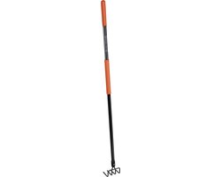 BLACK+DECKER Tuinhark 4-Tands - 148 x 12 x 10 CM - Koolstofstaal, Glasvezel en PVC - Oranje/Zwart van BLACK+DECKER