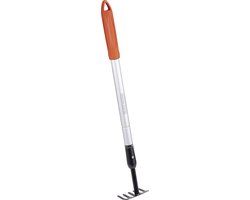 BLACK+DECKER Tuinhark 5-Tands - Verstelbaar 66 tot 100 CM - Koolstofstaal, Glasvezel en PVC - Oranje/Zwart van BLACK+DECKER