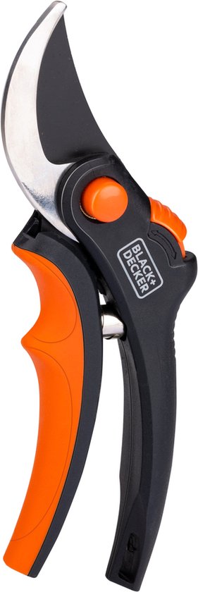BLACK+DECKER Tuinschaar - Gehard Stalen Bladen - 13 MM - Zwart/ Oranje van Merkloos	