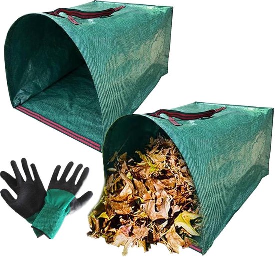 Blad Verzamelaar Zakken - Tuinafval Zakken - Gazon Opruimen - Hittebestendig Materiaal - 270L - Groen