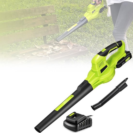 Bladblazer Accu - Bladblazers Verlengde Blaasmond - 20V - Zwart met Groen van VONROC