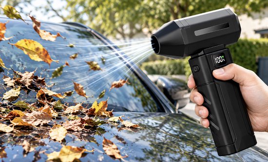 bladblazer auto - Krachtige Elektrische Blaasapparaat 150.000 RPM - mini-blazer - Auto - LED-verlichting - 8000 mAh oplaadbare batterij - mini-blazer voor computer, camera, auto, huis, 4 instelbare snelheden
