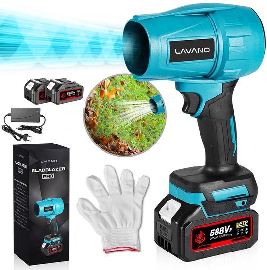 Bladblazer - Inclusief Snellader en 2x 18V Lithium Accu`s - Auto Droger - Bladblazers - Geschikt voor Bladeren en Tuinafval - Bladblazers met Accu - Bladblazer Accu - Bladblazer met Accu en Oplader - Bladblazer met Accu van Merkloos	