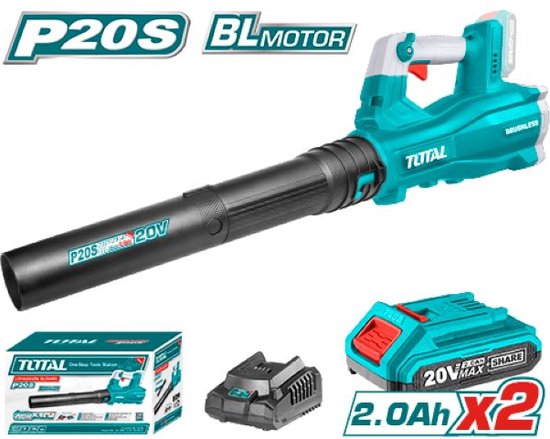 Bladblazer - Lithium ion 2,0ah 20V - 18500rpm - 8,5m3/min - 144km/h - Instelbare snelheid - Inclusief 2x accu & 1x lader van VONROC