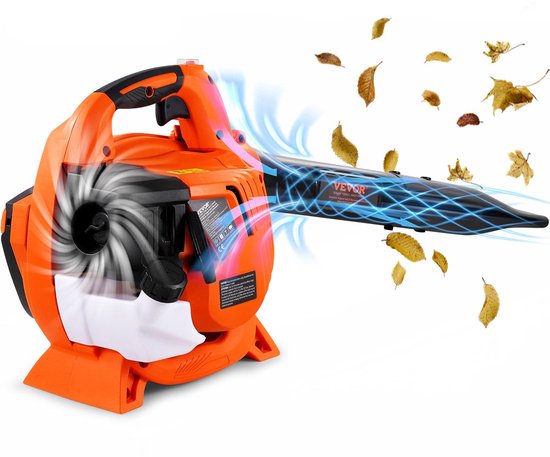 Bladblazer Rugzak - 79 CC - 2-takt - 425 CFM Luchtvolume - Snelheid van 250 km/u - 6500 rpm - Capaciteit Brandstoftank 0.41 L - voor het Verwijderen van Vuil op Erven - Tuinen - Landschappen en Buitenpaden van Elem Garden Technic