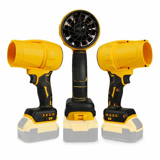 Bladblazer - Turbo Blaasmachine - Draadloze Ventilator - Elektrische Luchtblazer - Auto Droger - Turbo Blower - 1500W - 200 M/S - Voor Auto, Werkplaats, Huishouden - Vuur stoken - BBQ - Inclusief Accu en Oplader van Merkloos	