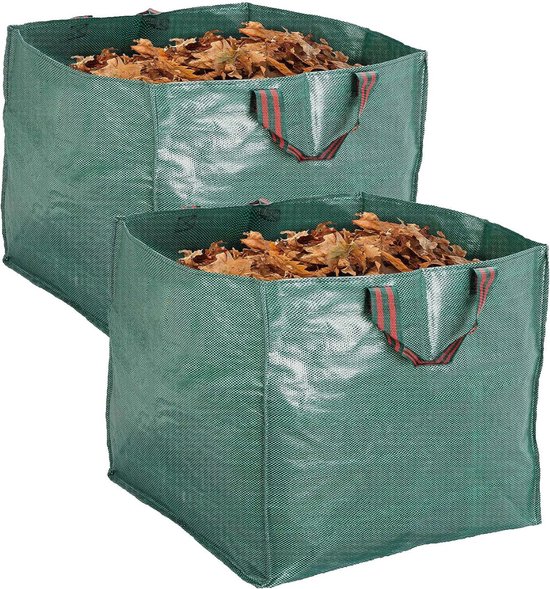 Bladeren Zakken - Tuinzakken Herbruikbare Yard Leaf Bag 125L Duty Tuinieren Gazon Pool Afval Collector container 125L tuin afvalzak (50 X50 X 50cm) Bladeren Collector (2* 125L) van Merkloos	