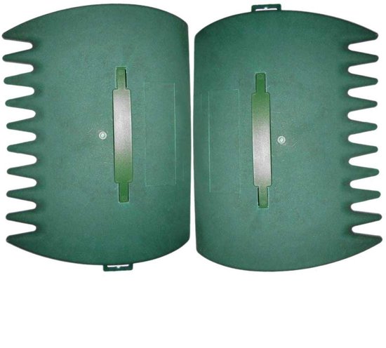 Bladgrijper, 2-delige handbediende hazelnootbladschep, snelle verwijdering van gevallen bladeren, opvangen van tuin- en erfbladschep, handhark voor het oprapen van bladeren, grasmaaisel en zwerfvuil van Merkloos	