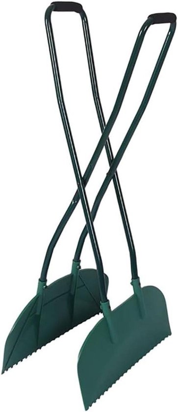 Bladgrijper Lange Steel - Bladschep Tuinafval - Tuinafval Verzamelen - Ergonomische Schaaractie - 16cm Breed - Groen