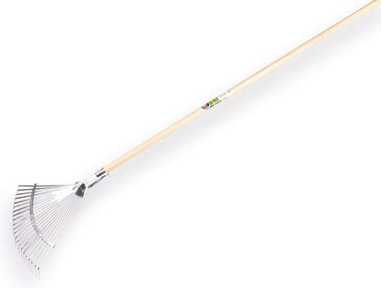 Bladhark 22 tanden verstelbaar 28cm tot 42 cm met steel van Kinzo Garden