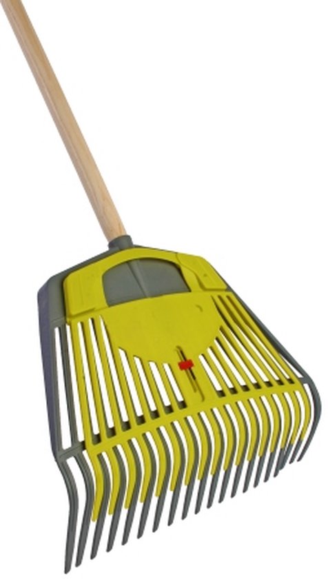Bladhark - Bladvork - 2-in-1 - Essenhouten steel - 160 cm - Met handbladvork van Kinzo Garden