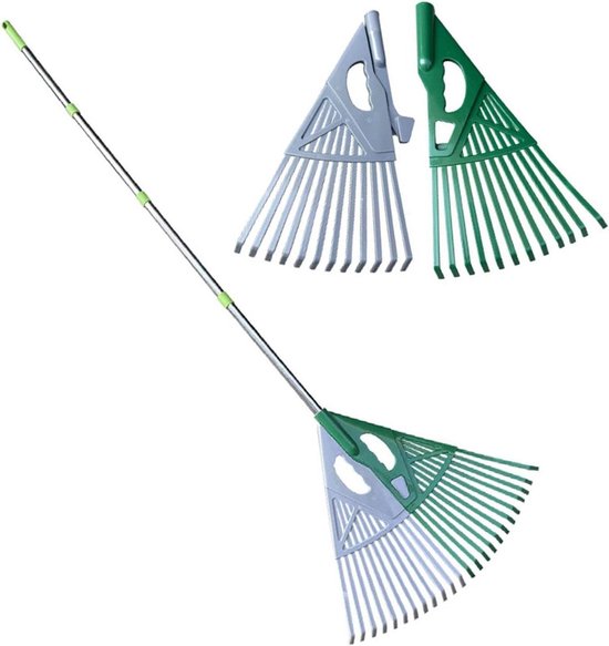 Bladhark Brede Grijper - Tuinhark Grasvanger - Gazon Onderhoud - Ergonomische Gebogen Steel - 28 cm Breed - A
