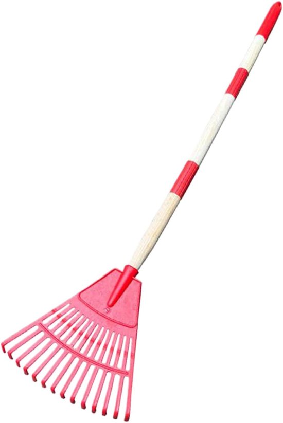 Bladhark Gazonhark - Tuinveger Vegen - Buiten Opruimen - Afneembaar Draagbaar - 86 cm - Rood