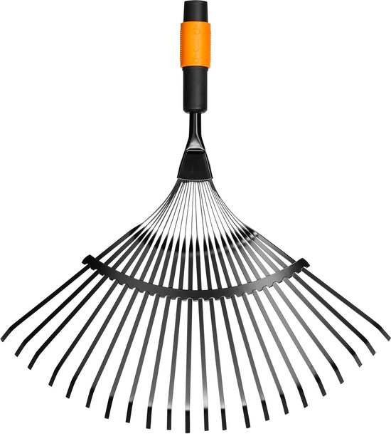 Bladhark Gereedschapskop - Gazonhark Bladeren hark - Gazon Onderhoud - 20 Stalen Tanden - 56 cm Werkbreedte - Zwart Oranje van Merkloos	