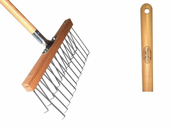 Bladhark /grashark DeWit dubbele rij tanden steel 140cm van DeWit