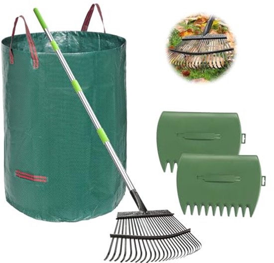 Bladhark Set 65 Inch Met 25 Tanden & 32 Gallon Bladzakken