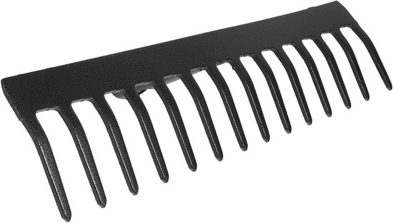 Bladhark Staal - Tuinhark Grashark - Gazon Schoonmaken - Weerbestendig Staal - 34 cm - Zwart