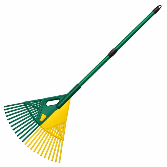 Bladhark - Telescopische Steel tot 2 m - Verstelbare Hark 70 cm - 24 Tanden - Voor Bladeren en Gras