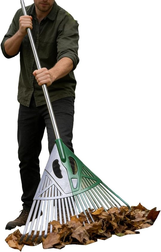 Bladhark - Tuinhark Ergonomische hark - Gazon Onderhoud - Krasvrije Verzorging - 56 x 47 cm - N.v.t.