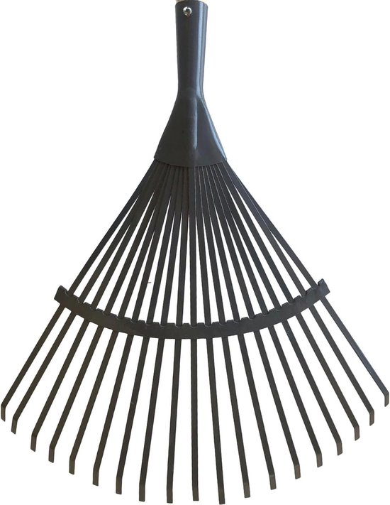 Bladhark voor Tuin en Gazon - Houten Steel, Metalen Tanden, 180 cm