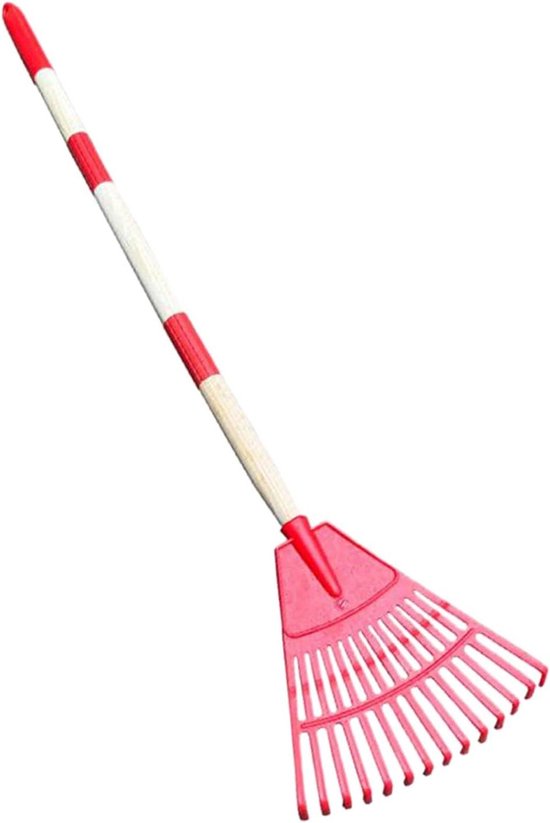 Bladhark Waaivorm - Grashark Tuinhark - Gazon Onderhouden - 14 Tanden - 50cm Breed - Rood