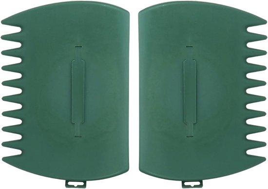 Bladplukker - Bladgrijperset - Handklauw - Gazonklauwbladmes - 2-pack -34*25cm-Groen - Verwijdert snel gevallen bladeren en grasresten - Tuingereedschap voor buiten, kunststof hark, tuingereedschap van Merkloos	