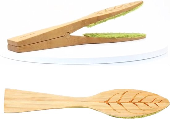 Bladreinigingstang - Huisplantenbladreinigingstang - Plantenpluisreinigingsborstel - Bladreinigingstang - Reinigt beide kanten van bladeren - Tuingereedschap - Eenvoudig te gebruiken van Rotstreek.