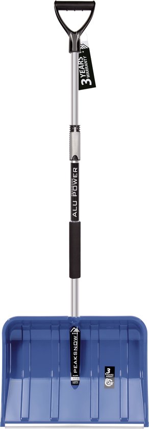 Bladschep blauw met telescopische aluminium steel - 115 tot 155 cm - Bladerenruimer - Bladerenschep - Schep voor bladeren van Merkloos	