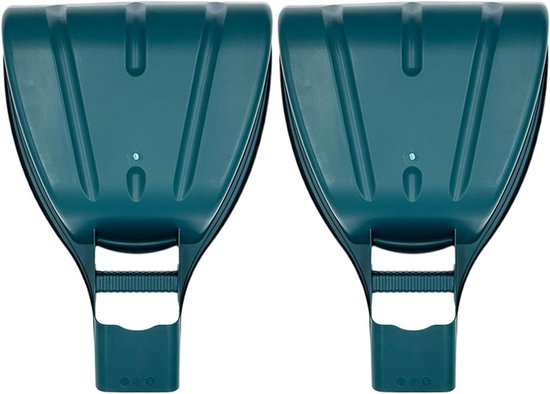 Bladschep en hark - Tuin grijpers - Gazon opruimen - Ergonomisch ontwerp - 35 cm breed - Groen