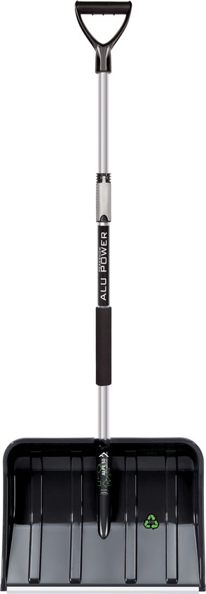 Bladschep zwart met telescopische aluminium steel - 115 tot 155 cm - Bladerenruimer - Bladerenschep - Schep voor bladeren van Merkloos	