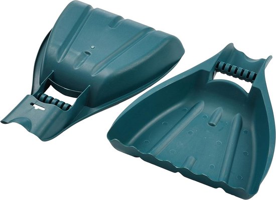 Bladverzamelaar Set - Bladhandschoenen Gazonhulp - Bladeren Opruimen - Robuuste Kunststof - 50 cm Hoog - Groen