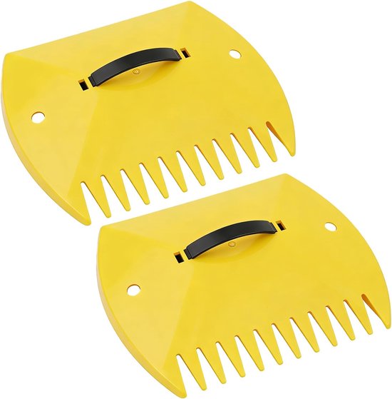 Bladverzamelaar Tuin - Afval Schepper - Buiten Opruimen - Ergonomisch Ontwerp - 24cm Breed - Geel