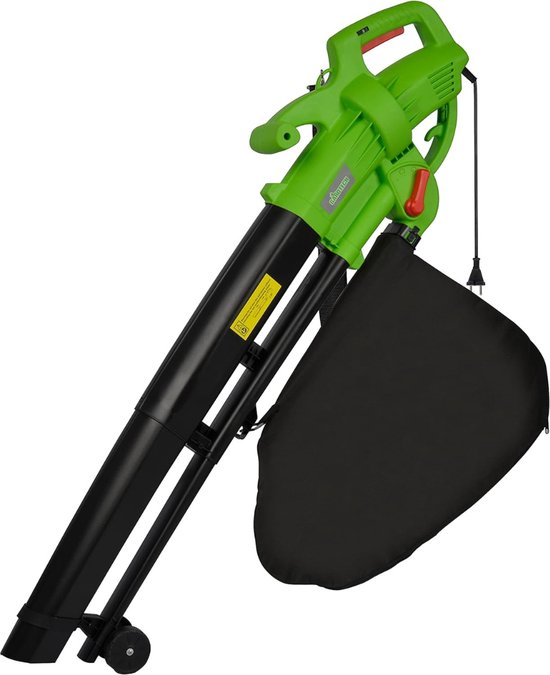 Bladzuiger Met Opvangzak 3 in 1 - Blaadjesdief Met Versnipperaar & Neuswiel Lichtgewicht - Bladzuigers en Blazers Elektrisch 160 - 275 kmh van Kinzo Garden