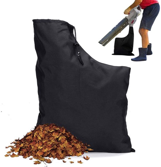 Bladzuigerzak - Universele - 44*60 cm - Bladblazer Vacuümzak - Bodemafvalzak - Opvangzak - Bladblazer Opbergtas - met Rits en Trekkoord - Waterdichte - Vervangingsopvangzak - Tuingereedschap - Voor Bladzuiger & Versnipperaar - Zwart van Merkloos	
