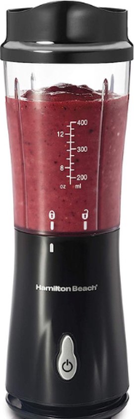 Blender 0.4 L met Reisdeksel - Incl. To Go Beker - zwart van MOA