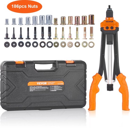 Blindklinkmoertang - Blindklinktang - Moeren En Doornen - M3 M4 M5 M6 M8 M10 M12 Handmatig - Geschikt voor Blindklinken Machine Draadmoeren Blindklinknagels van Daniëls Done.