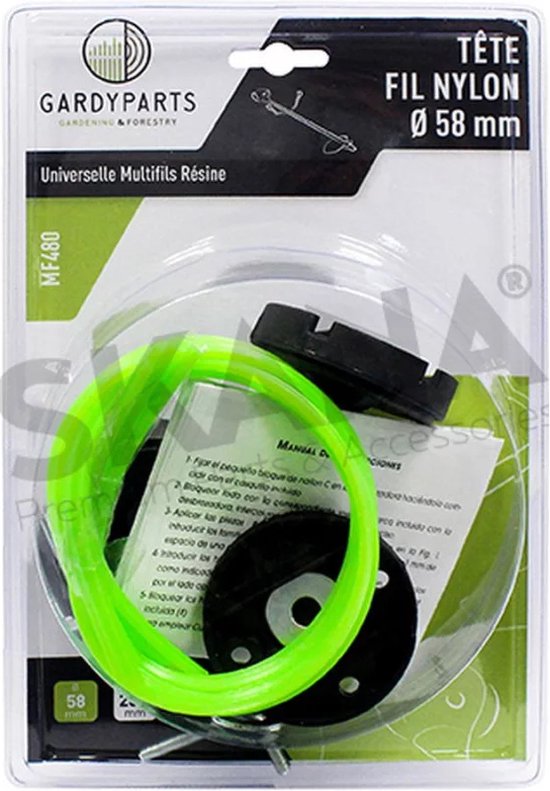 BLISTER Multi maaidraadkop in hars voor 4 maaidraden van Ø 3,0 mm van Oleo-Mac