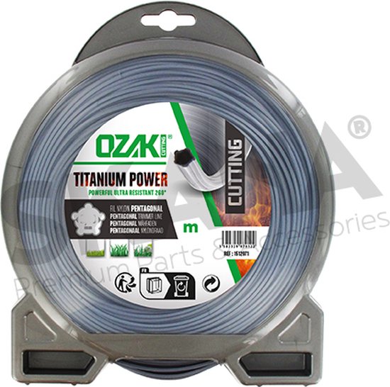 Blister nylondraad OZAKI TITANIUM POWER 3,0mm X 62m van Ozaki