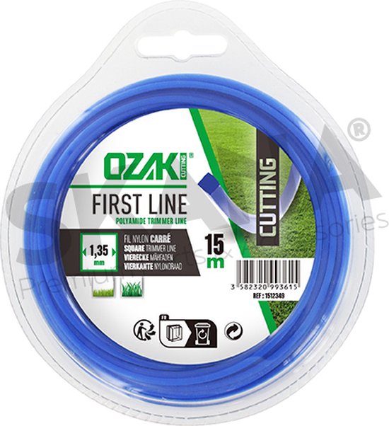 Blister vierkante nylondraad OZAKI - Lengte: 15 m, Ø: 1,35mm van Ozaki