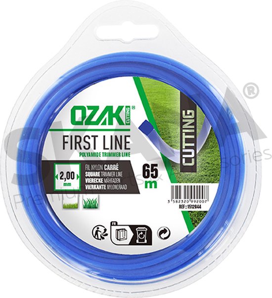 Blister vierkante nylondraad OZAKI - Lengte: 65 m, Ø: 2,00mm van Ozaki