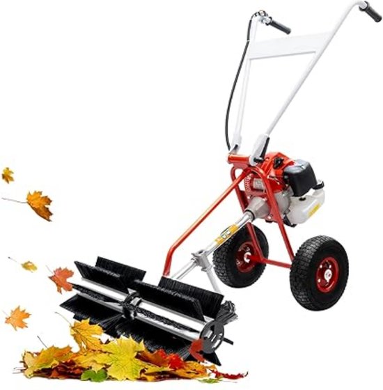 Blithe- Veegmachine - Borstelmachine - Schrobmachine - Benzine Motorbezem Veegmachine - 60Cm Veeg Rol - 43CC - 1,7Pk van Blithe
