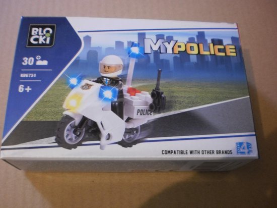 Blocki Bouwstenen Politiemotor van Block