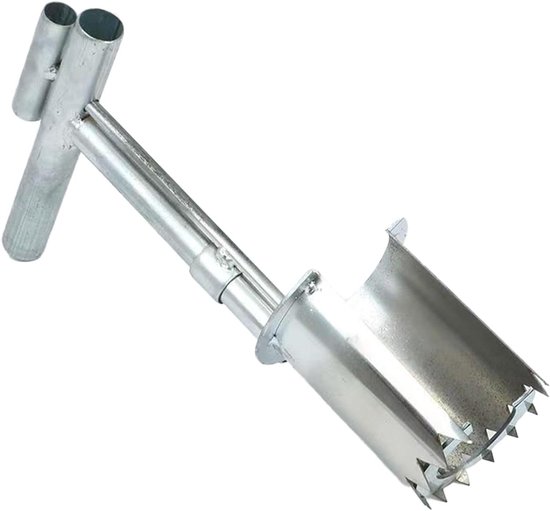 Bloembol Plantgereedschap - Tuinplanter Handgereedschap - Planten Zaaien - Roestvrij Staal - 35 cm - Zilver