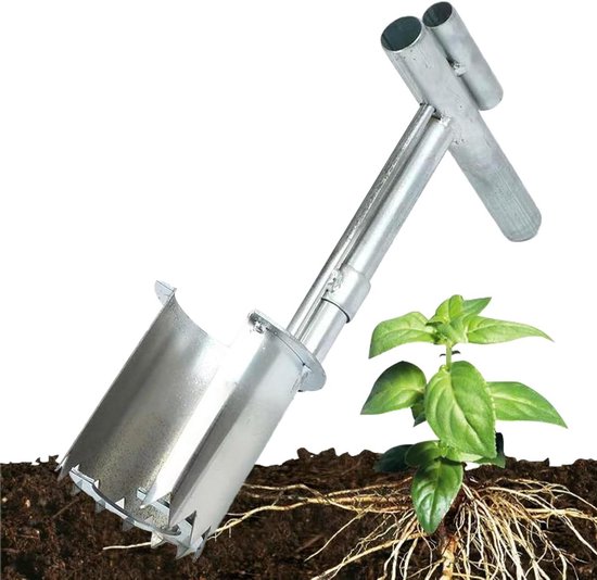Bloembollenplanter - Gatengraver Tuin - Efficiënt Tuinieren - Roestvrijstalen Constructie - 372 cm - null