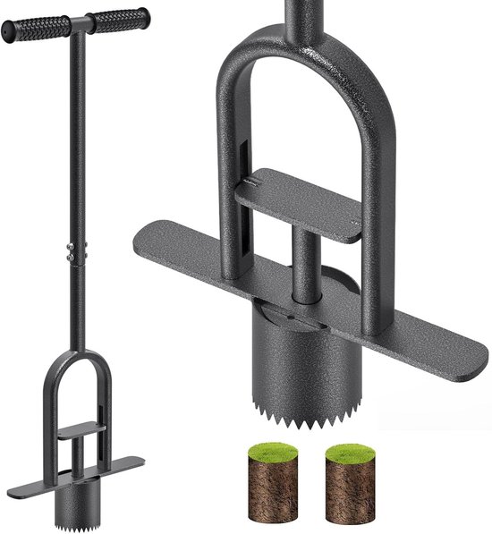 Bloembollenplanter met Lange Handgreep - 83 cm - Tuingereedschap voor Aardappelen, Tulpen en Narcissen - Diepte 9 cm en Scherpe Tanden voor Efficiënt Planten