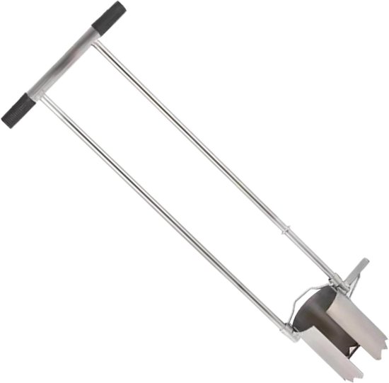 Bloembollenplanter - Tuinplanter Zaailing - Planten Bollen - Lange steel - 12 cm diameter - Roestvrij staal