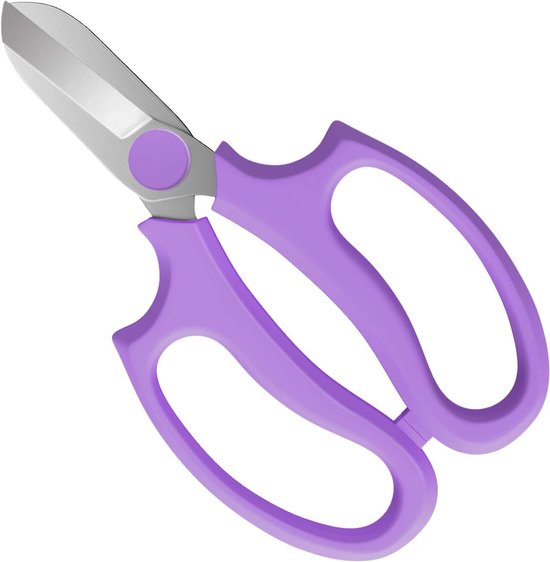 Bloemenschaar, premium stalen tuinschaar, plantenschaar, snijder voor bloemen, fruit, blad, takken, trimmen, gereedschap voor tuinieren, bloemenversiering, violet van Songmics